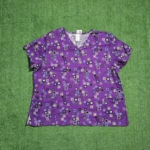 Purple Geometric Women's Top